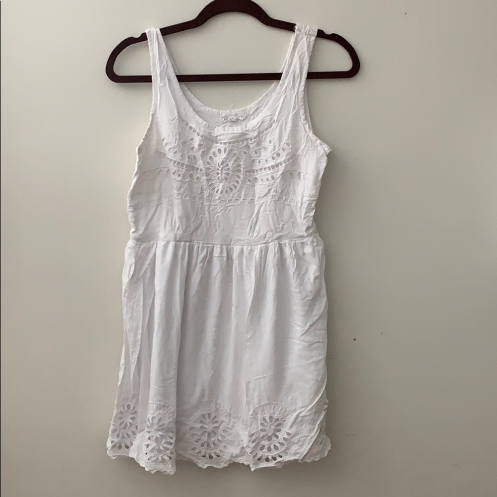 White dress with lace detail